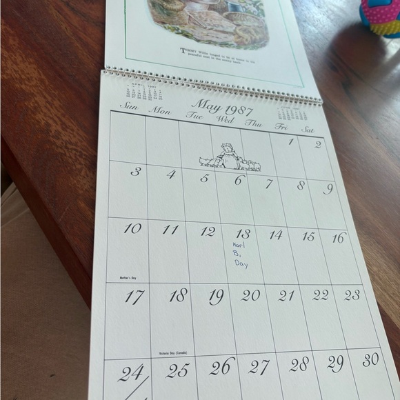 The Authentic Tales Of Beatrix Potter 1987 Spiral-Bound Calendar Vintage VGC - Picture 7 of 9